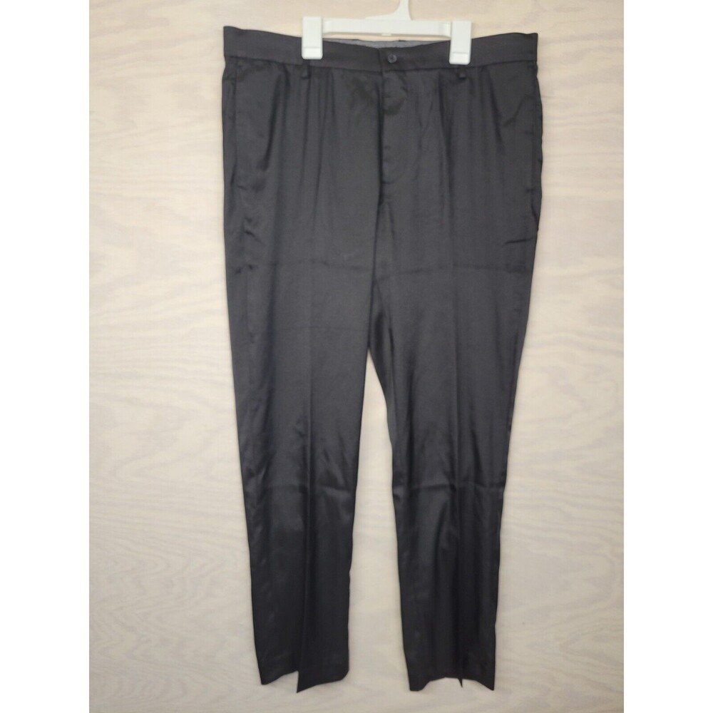 Tahari Performance Men's SZ 34 X 30 Stretch Slim Fit Pants Black Pockets NWOT